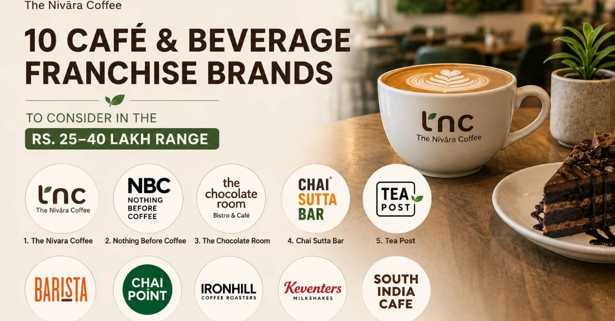 10 Café and Beverage Franchise Brands to Consider in the Rs. 25–40 Lakh Range